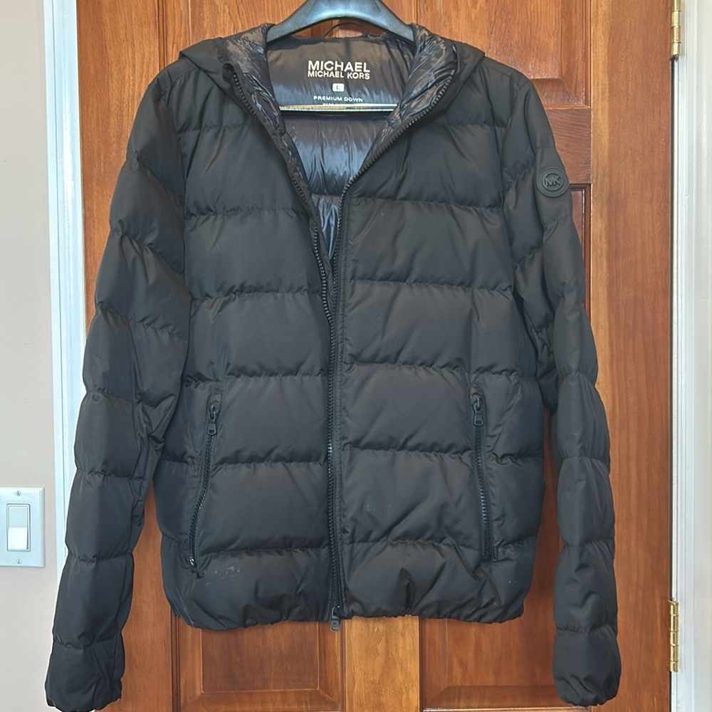❄️MICHAEL Michael Kors EUC Men's Down Black Puffer Jacket